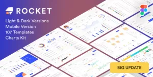 Rocketboard – Admin Dashboard & UI Kit + Charts Kit Figma Template