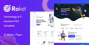 Roket - Technology & IT Solutions PSD Template