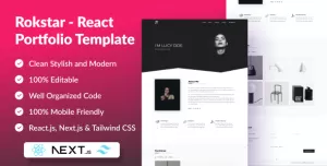 Rokstar -  React Portfolio template using Nextjs