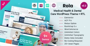 Rola - Medical Health & Dental Care WordPress Theme