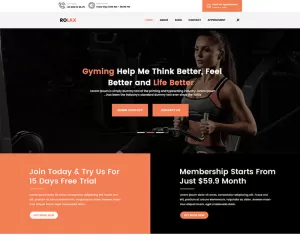 Rolax - Gym and Fitness PSD Template - TemplateMonster