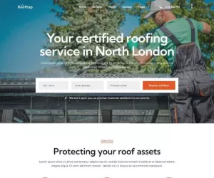 Rooftop - Roofing Service Elementor Template Kit