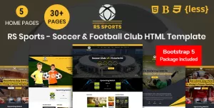 RSSports - Soccer & Football Club HTML Template