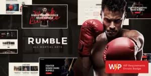 Rumble  Boxing & Mixed Martial Arts Fighting WordPress Theme