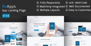 RxApps - Responsive App Landing Page