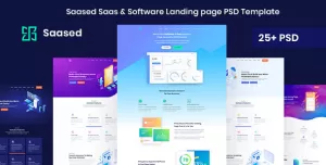 Saased - Agency, Saas, Shop and Software PSD Landing page