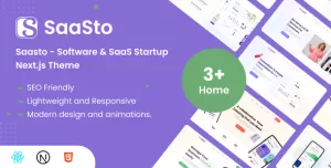 Saasto - Software & SaaS Startup React Nextjs Template