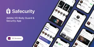 Safecurity - Adobe XD Body Guard & Security App