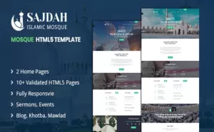 Sajdah - Mosque HTML5 Website Template - TemplateMonster