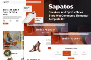 Sapatos - Sneakers & Sports Shoes Store WooCommerce Elementor Template Kit