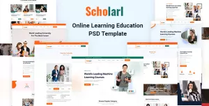 Scholarl-Online Learning Education PSD Template