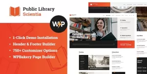 Scientia  Public Library & Book Store Education WordPress Theme