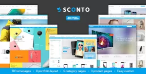 Sconto - Responsive eCommerce PSD Template