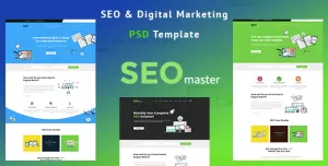 SEOmaster - SEO Company And Digital Agency PSD Template