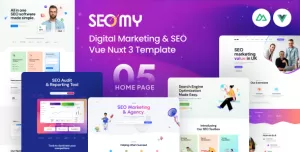 SEOMY - Digital Marketing & SEO Agency Vue Nuxt 3 Template