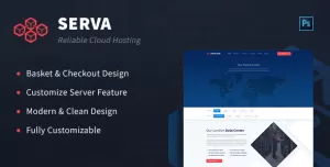 Serva - Cloud Hosting and Server PSD Template
