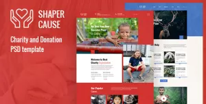 ShapCause - Charity and Donation PSD Template