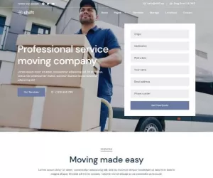 Shift - Moving Company Website Elementor Template Kit