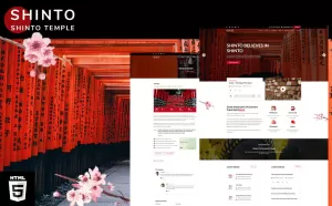 Shinto  kami Religion Temple HTML5 Website Template