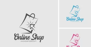 Shopping Logo Design For Online Business With Cart For E-Commerce Web Or Business.