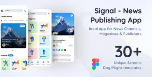 Signal  News Publishing App Figma Template