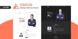 Simon -  Personal Portfolio Landing Page PSD Template