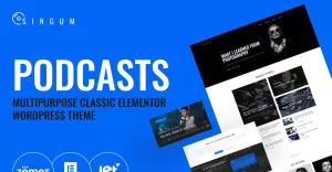 Singum - Podcaster Multipurpose Classic WordPress Elementor Theme