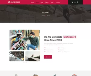 Skatehouse – Skateboard & Extreme Sport Shop Elementor Template Kit