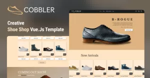 Skomakare - Perfect Shoe Store Vue Nuxt Js webbplatsmall