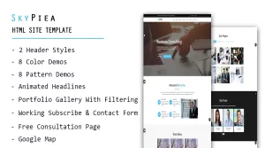 SkyPiea - One Page Agency Responsive HTML Template - Themes ...