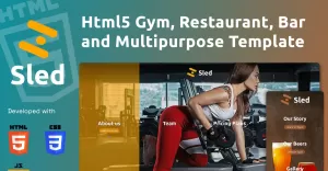 Sled Html5 for Halloween, Gym, Restaurant, Bar and Multipurpose Website Template