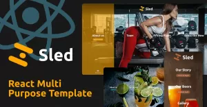 Sled  React Website template for Halloween Gym, Restaurant, Bar and Multipurpose Template