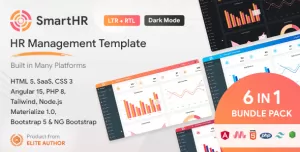SmartHR - HRMS, Payroll, HR Project Management Admin Dashboard Html, Angular, PHP Bootstrap Template