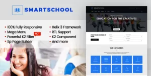 SmartSchool - Creative Responsive School, Education Joomla Template With Page Builder