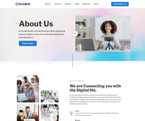 SociaBuff - Social Media & Digital Agency Elementor Template Kit