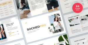 SocmedPro - Social Media Marketing Strategy Presentation PowerPoint Template