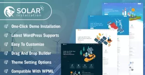 Solar Installation WordPress Theme With AI Content Generator