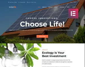 Solarin - Solar Energy Company WordPress Elementor Theme