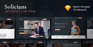 Solicians - Attorney Law Firm Sketch Template