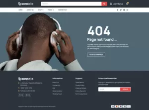 Sonadio - Woocommerce Audio Store Elementor Pro Template Kit