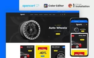 Spark Auto Parts Store OpenCart Template - TemplateMonster
