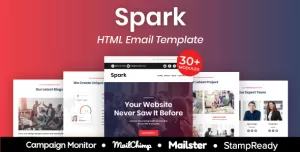 Spark - Multipurpose Responsive Email Template 30+ Modules Mailchimp