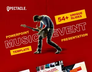 Spectacle - Music Event PowerPoint template - TemplateMonster