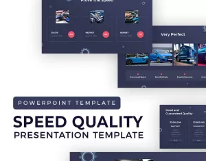 Speed Quality Presentation PowerPoint template