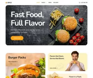 Spice - Fast Food & Delivery Restaurant Elementor Template Kit