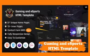 Spiel - Gaming and eSports HTML Template - TemplateMonster