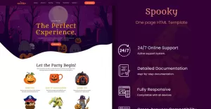 Spooky - Onepage HTML Halloween Template - TemplateMonster