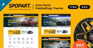 Spopart Auto Parts and Machine Tools PrestaShop Theme