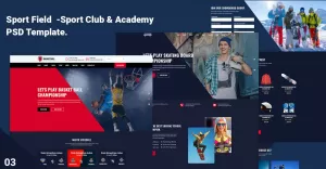 Sport Field-Sport Club and Academy Psd Template