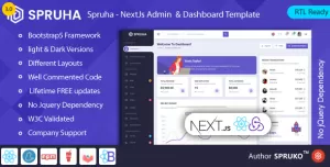 Spruha – Nextjs Javascript Admin & Dashboard Template